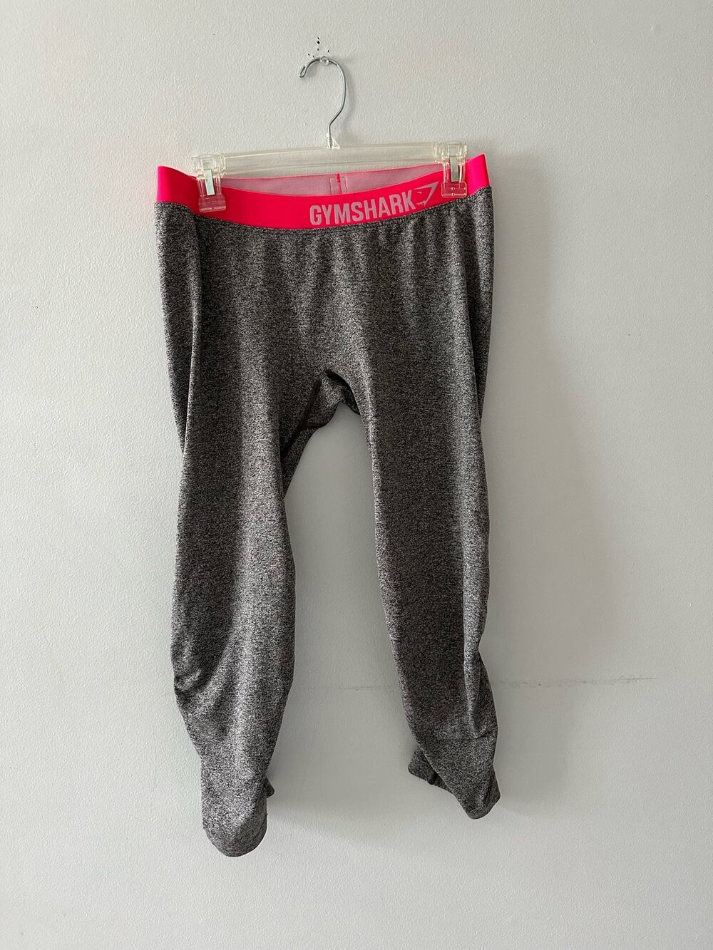 Gymshark Leggings Women's 8-10 Heather Gray Low Rise Cropped Activewear Sporty